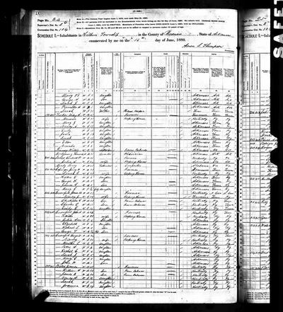 Page p. 24 of 1880 United States Federal Census — Hilburn Twp, Madison Co., Ark., ED 104, p. 24 (Ancestry record 6421242) · **S187**, 16 June 1880