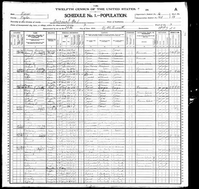 Page sheet 18A, lines 38–50 of 1900 U.S. Federal Census — Justice Precinct No. 1, Taylor County, Texas; SD 4, ED 148, sheet 18 A, dwelling 288, family 302, enumerated 29 June 1900 by N. M. Everett (Ancestry coll. 7602, records 44269127 and 44269126 — one sheet, two hints, one pull; image 4118560_00039) · full resolution 3880 × 3688 px, DeepZoom level 12, 64/64 tiles