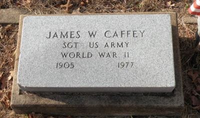 Headstone of James W. Caffey (1905-1977)