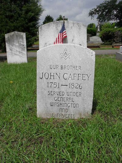 Headstone of John Caffey (1751-1826), Montgomery, Alabama