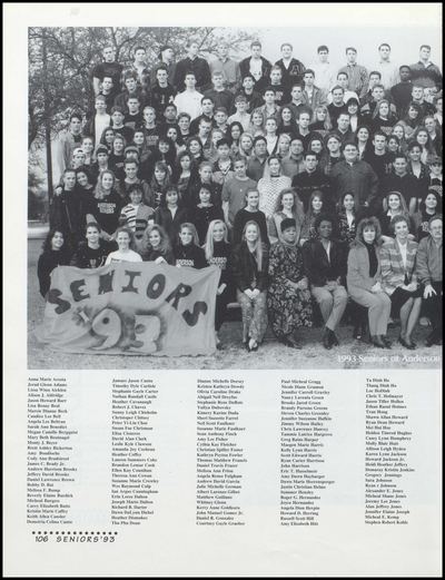 Page 106 of Anderson High School yearbook, Austin, Texas, 1993