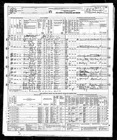 1950 United States Federal Census (Ancestry record 188268914) · **S245** — page sh. 9