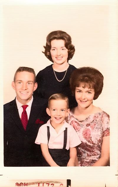 Nancy Coffman with her sister and brothers, c. 1962