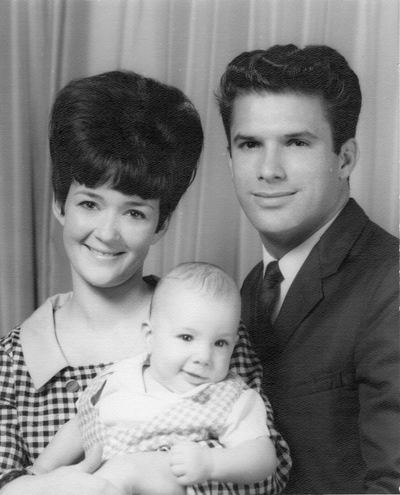 Bill and Nancy Proeger with their infant son Earl, c. 1967