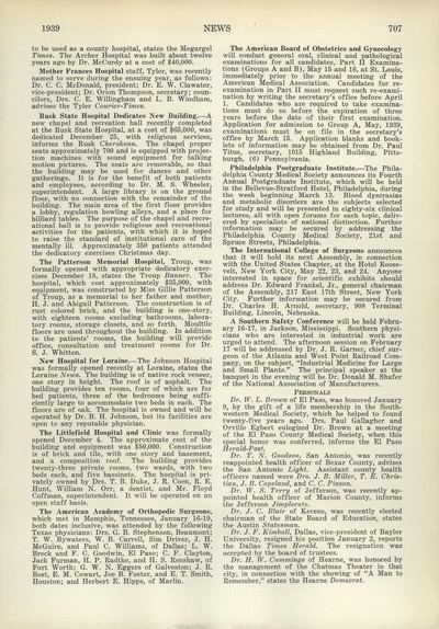 Texas State Journal of Medicine, Volume 34, Number 10, February 1939 — page 75