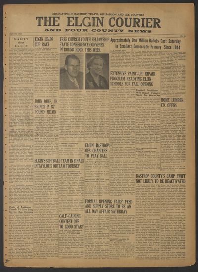 The Elgin Courier and Four County News (Elgin, Tex.) — page 1