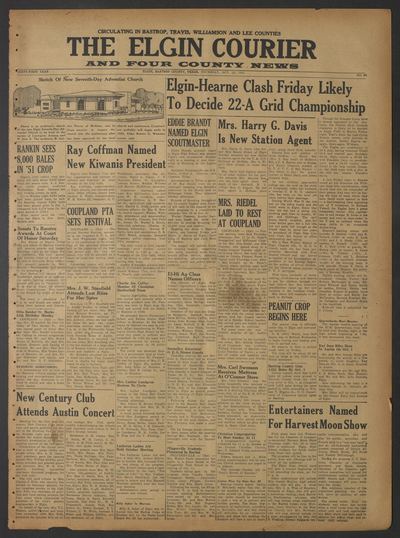 The Elgin Courier and Four County News (Elgin, Tex.) — page 1