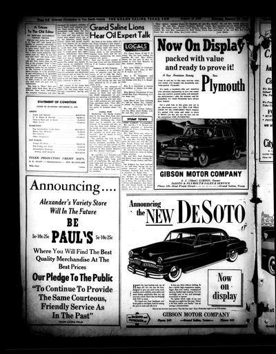 Page 10 of The Grand Saline Sun (Grand Saline, Tex.), 12 January 1950