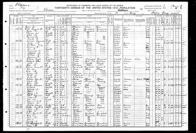 Page sh. 9A of 1910 United States Federal Census — Vernon twp, Kay Co., Oklahoma, ED 71, sh. 9A (Ancestry record 169535935) · **S659**