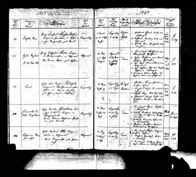 Langenburg baptismal register 1847, entry 30 (Ancestry record 14762676) · **S184** — page no. 30