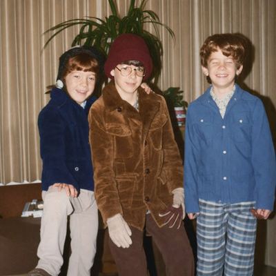 Mark, Earl and Damon Proeger in winter coats