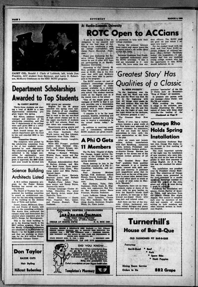 Page 2 of The Optimist (Abilene, Tex.), 4 March 1966