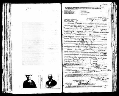 Julius Proeger Jr, son of Julius Karl Proeger (Earl's 3rd great-grandfather) — U.S. passport application, 1919, 25 November 1919