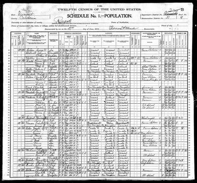 1900 United States Federal Census — Ryegate, Caledonia Co., Vt., ED 51, sh. 9B (Ancestry record 61919317) · **S194** — page sh. 9B