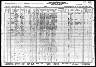 1930 United States Federal Census — Hancock, Berkshire Co., Mass., ED 2-19, sh. 1B (Ancestry record 16461703) · **S214** — page sh. 1B
