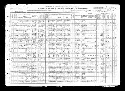 Page sheet 20A of 1910 United States Federal Census — Wilkes-Barre Ward 16, ED 166, sheet 20A (Ancestry coll. 7884, record 120845508, image 4450036_00989) · **S177**, 3 May 1910