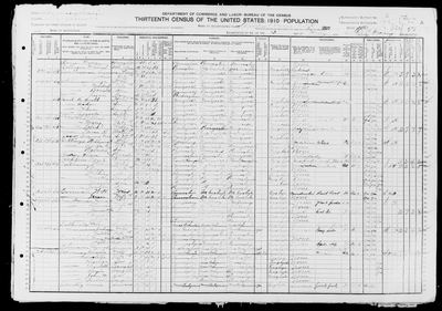 Page 20A of United States Federal Census, 1910; Wilkes Barre Ward 16, enumeration district 166, Luzerne County, Pennsylvania; NARA T624, film 1371; indexed on FamilySearch