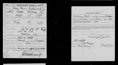 World War I draft registration card, East Orange, Essex County, New Jersey — James Harris Timberman, Jr.