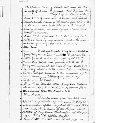 Dallas County, Texas probate records — page page 1 of 2